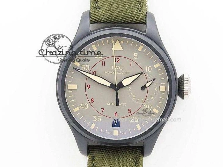 MIROTIME 1231 Modern PILOT IW389001 ZF 1:1 Best Edition Ceramic Case Black Dial on Nylon Strap A7750 (Same Function As Genuine) 7158